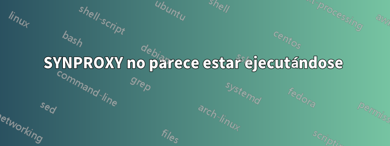 SYNPROXY no parece estar ejecutándose