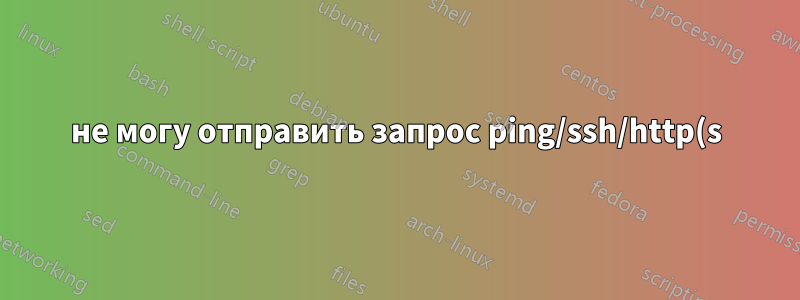 не могу отправить запрос ping/ssh/http(s) на другую виртуальную машину (kvm)