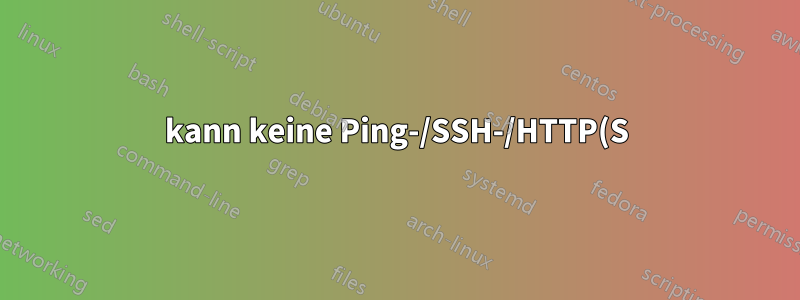 kann keine Ping-/SSH-/HTTP(S)-Anfrage an eine andere VM (KVM) senden