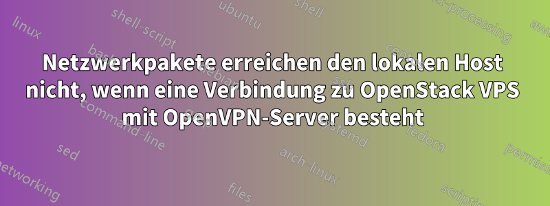 Netzwerkpakete erreichen den lokalen Host nicht, wenn eine Verbindung zu OpenStack VPS mit OpenVPN-Server besteht