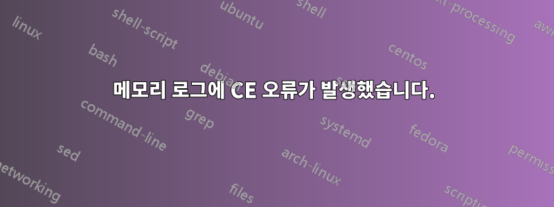 메모리 로그에 CE 오류가 발생했습니다.