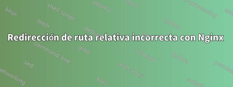 Redirección de ruta relativa incorrecta con Nginx