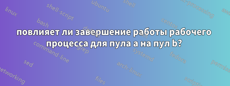 повлияет ли завершение работы рабочего процесса для пула a на пул b?
