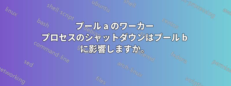 プール a のワーカー プロセスのシャットダウンはプール b に影響しますか。