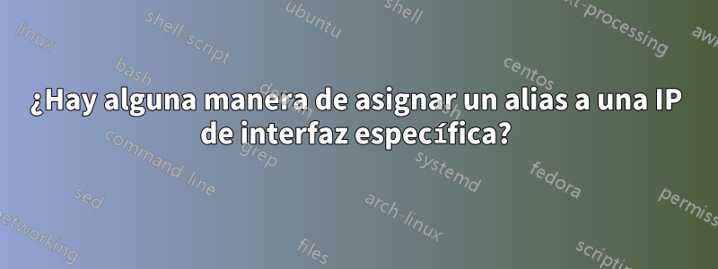 ¿Hay alguna manera de asignar un alias a una IP de interfaz específica?
