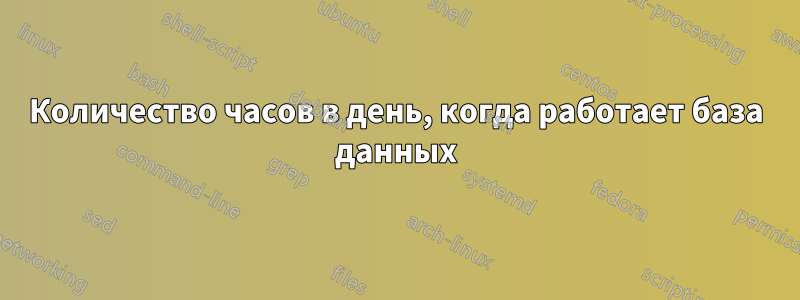 Количество часов в день, когда работает база данных