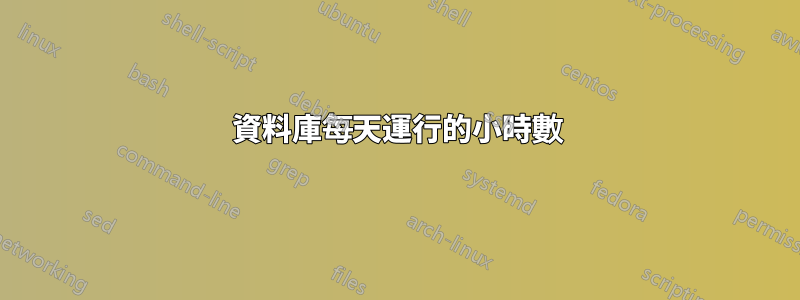 資料庫每天運行的小時數