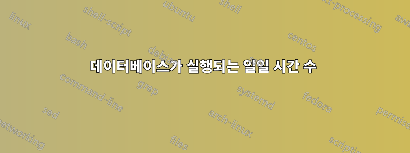 데이터베이스가 실행되는 일일 시간 수