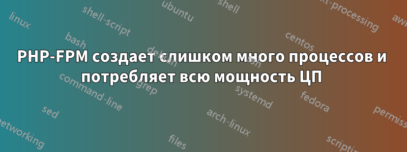 PHP-FPM создает слишком много процессов и потребляет всю мощность ЦП