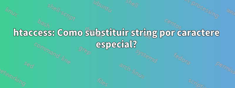 htaccess: Como substituir string por caractere especial?