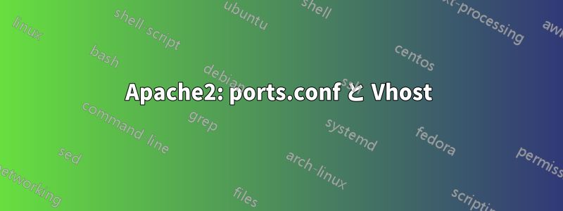 Apache2: ports.conf と Vhost