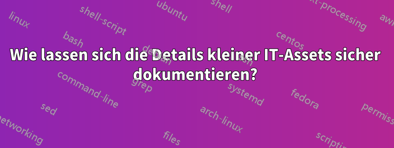 Wie lassen sich die Details kleiner IT-Assets sicher dokumentieren?