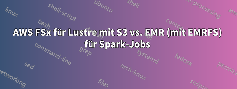 AWS FSx für Lustre mit S3 vs. EMR (mit EMRFS) für Spark-Jobs