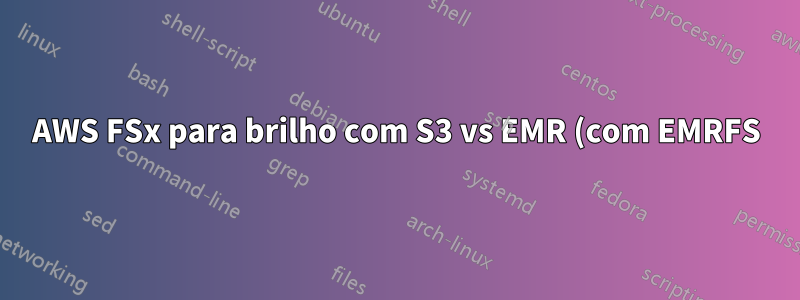 AWS FSx para brilho com S3 vs EMR (com EMRFS) para trabalhos spark