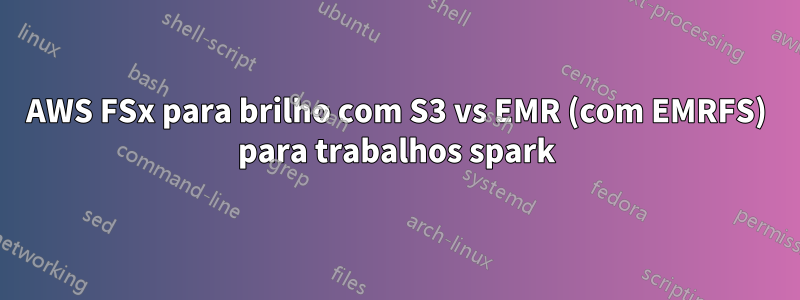 AWS FSx para brilho com S3 vs EMR (com EMRFS) para trabalhos spark