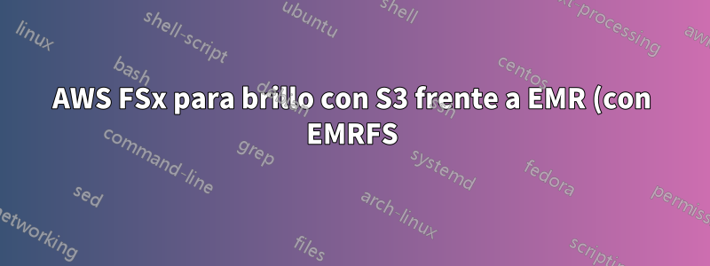 AWS FSx para brillo con S3 frente a EMR (con EMRFS) para trabajos de chispa