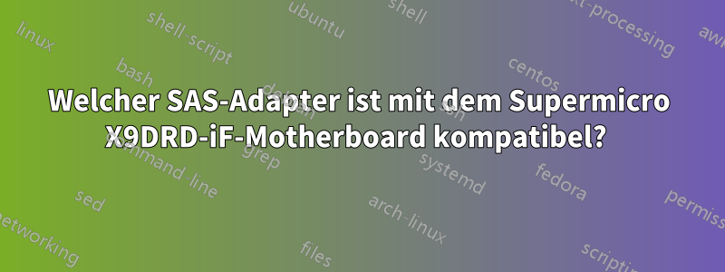 Welcher SAS-Adapter ist mit dem Supermicro X9DRD-iF-Motherboard kompatibel? 