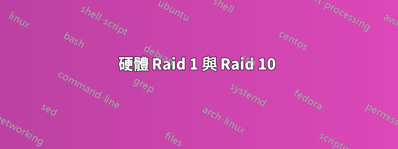 硬體 Raid 1 與 Raid 10