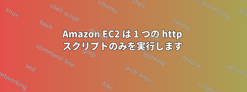 Amazon EC2 は 1 つの http スクリプトのみを実行します