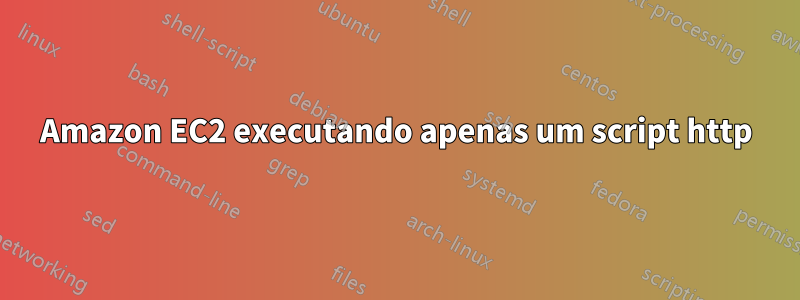 Amazon EC2 executando apenas um script http