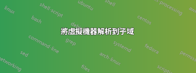 將虛擬機器解析到子域