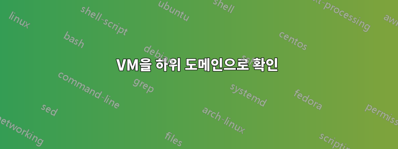 VM을 하위 도메인으로 확인