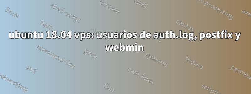 ubuntu 18.04 vps: usuarios de auth.log, postfix y webmin