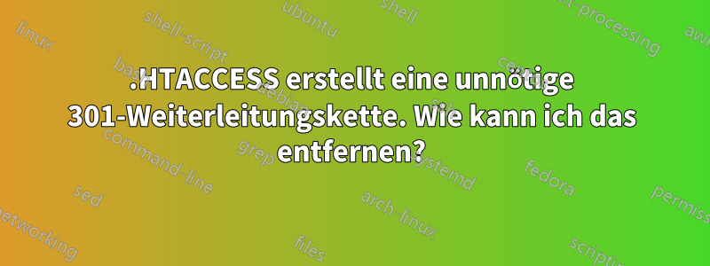 .HTACCESS erstellt eine unnötige 301-Weiterleitungskette. Wie kann ich das entfernen?