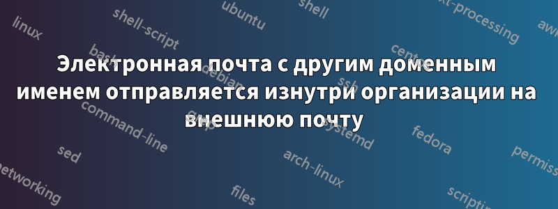 Электронная почта с другим доменным именем отправляется изнутри организации на внешнюю почту 
