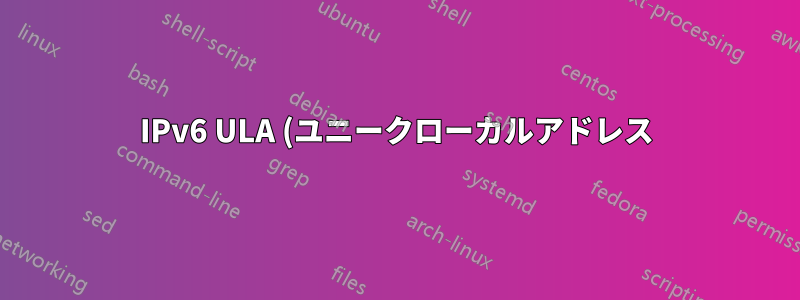 IPv6 ULA (ユニークローカルアドレス) 生成