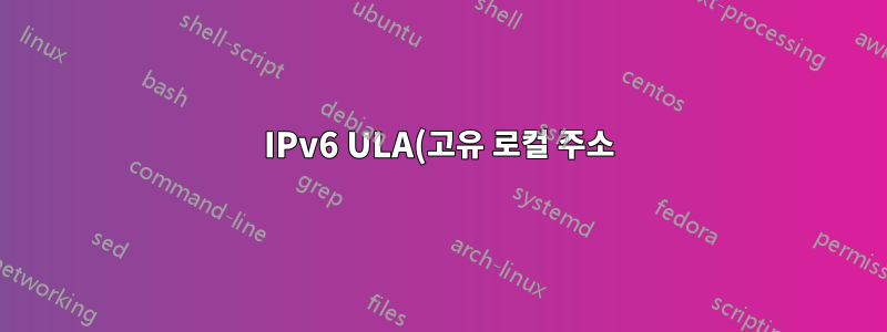IPv6 ULA(고유 로컬 주소) 생성