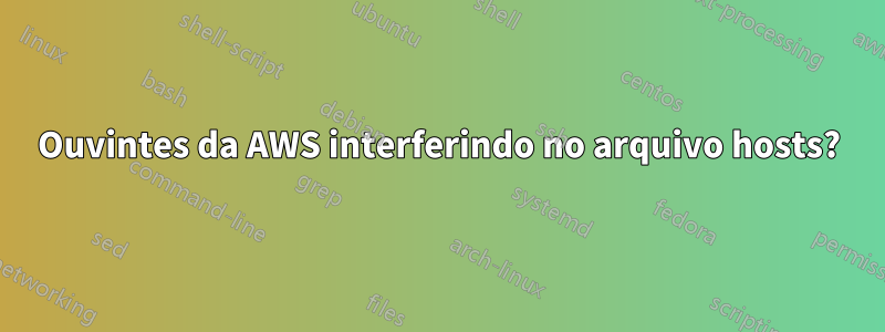 Ouvintes da AWS interferindo no arquivo hosts?