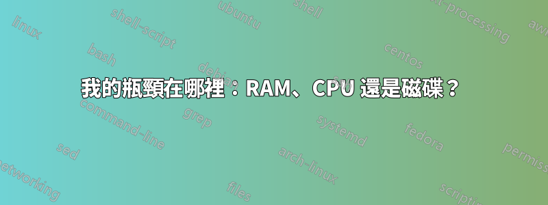 我的瓶頸在哪裡：RAM、CPU 還是磁碟？