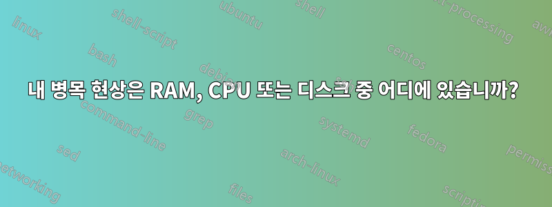 내 병목 현상은 RAM, CPU 또는 디스크 중 어디에 있습니까?