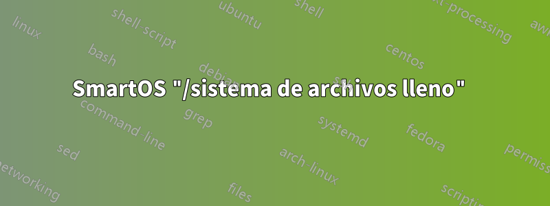 SmartOS "/sistema de archivos lleno"
