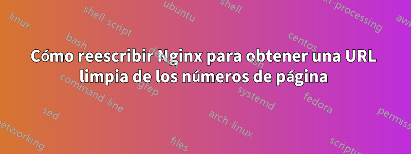 Cómo reescribir Nginx para obtener una URL limpia de los números de página