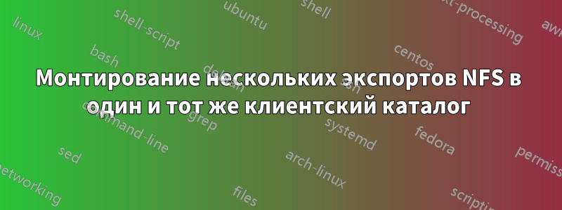 Монтирование нескольких экспортов NFS в один и тот же клиентский каталог