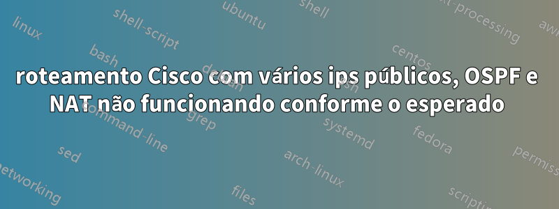 roteamento Cisco com vários ips públicos, OSPF e NAT não funcionando conforme o esperado