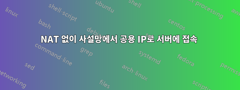 NAT 없이 사설망에서 공용 IP로 서버에 접속