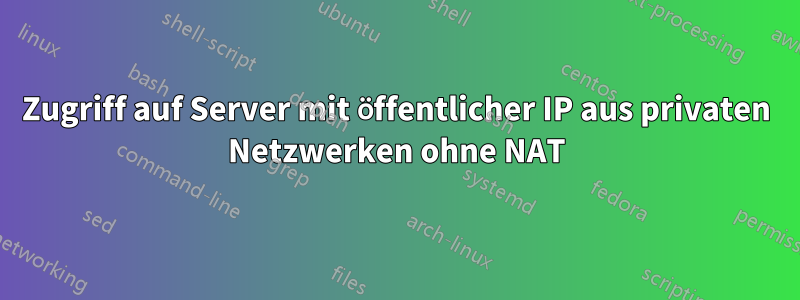 Zugriff auf Server mit öffentlicher IP aus privaten Netzwerken ohne NAT