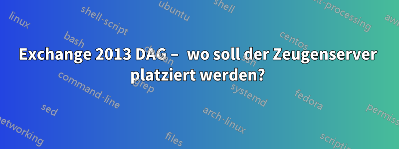 Exchange 2013 DAG – wo soll der Zeugenserver platziert werden?