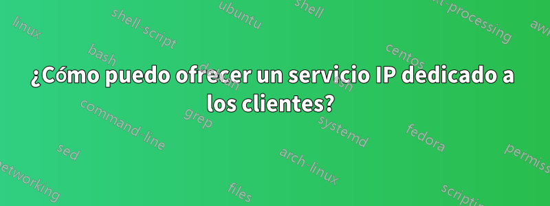 ¿Cómo puedo ofrecer un servicio IP dedicado a los clientes? 
