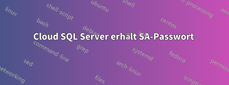 Cloud SQL Server erhält SA-Passwort
