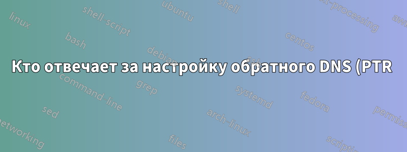 Кто отвечает за настройку обратного DNS (PTR) для домена: хост DNS или хост MX?
