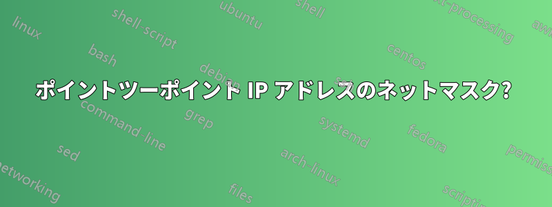 ポイントツーポイント IP アドレスのネットマスク?