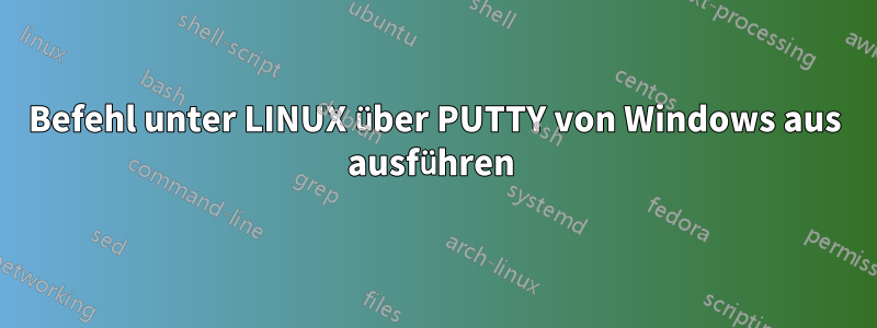 Befehl unter LINUX über PUTTY von Windows aus ausführen 