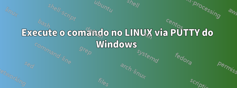 Execute o comando no LINUX via PUTTY do Windows 