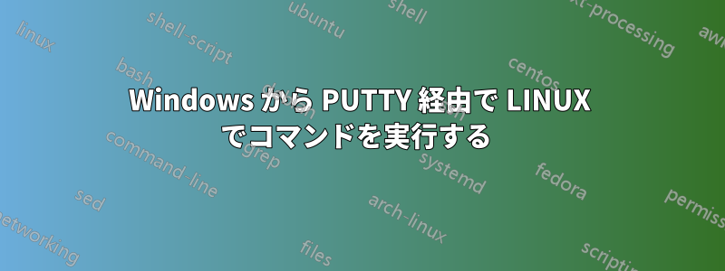 Windows から PUTTY 経由で LINUX でコマンドを実行する 