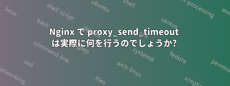 Nginx で proxy_send_timeout は実際に何を行うのでしょうか?