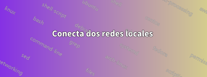 Conecta dos redes locales